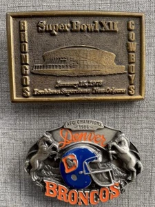 Denver Broncos AFC Champs Limited Edition Siskiyou Super Bowl XII Belt Buckle - Picture 1 of 6