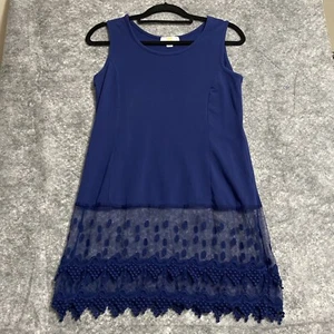 Kathleen Kirkwood Cover Up Womens Small Mesh Lace Bottom Blue - Picture 1 of 13