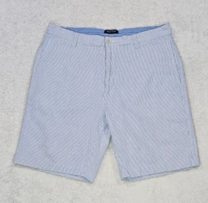 Nautica Seersucker Shorts A Bit Trimmer Mens Size 34W Blue White Striped - Picture 1 of 8