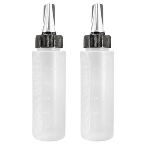 Hair Applicator Bottle Transparent 2PCS Easy Squeeze for Hair Treatments - Picture 1 of 12