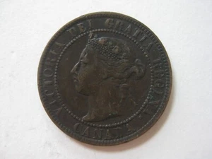 1895 Kanada Queen Victoria One Cent Münze Bronze ungeprüft ungradiert zirkuliert - Bild 1 von 2