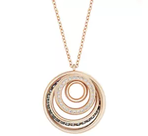 SWAROWSKI SET Dynamic Round shape Crystal, Rose gold-tone Pendant & Ring Size 7 - Picture 1 of 7