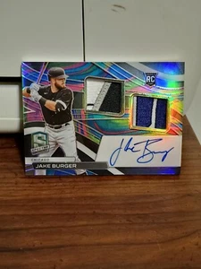 2022 PANINI CHRONICLES SPECTRA JAKE BURGER SSP /5 RPA DUAL PATCH AUTO - Picture 1 of 3