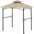 Ontheway 5Ft X 8Ft Double Tiered Replacement Canopy Grill Bbq Gazebo Roof Top