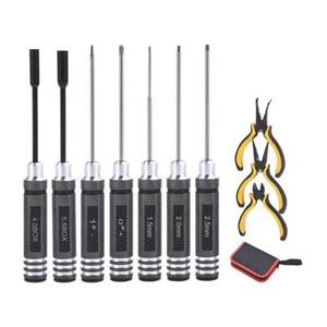 RC Truck Metal Parts Repair Tool Kit Pliers Screwdrivers Hex Driver - Picture 1 of 7