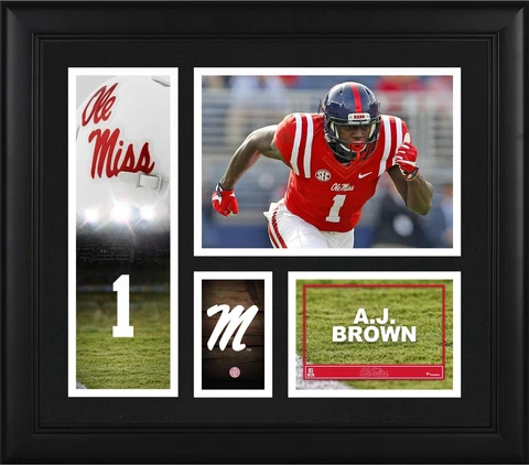 A.J. Brown Ole Miss Rebels Framed 15" x 17" Player Collage Cover