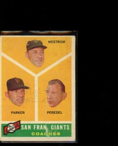 1960 Topps #469 S.F. Giants Coaches - Picture 1 of 2