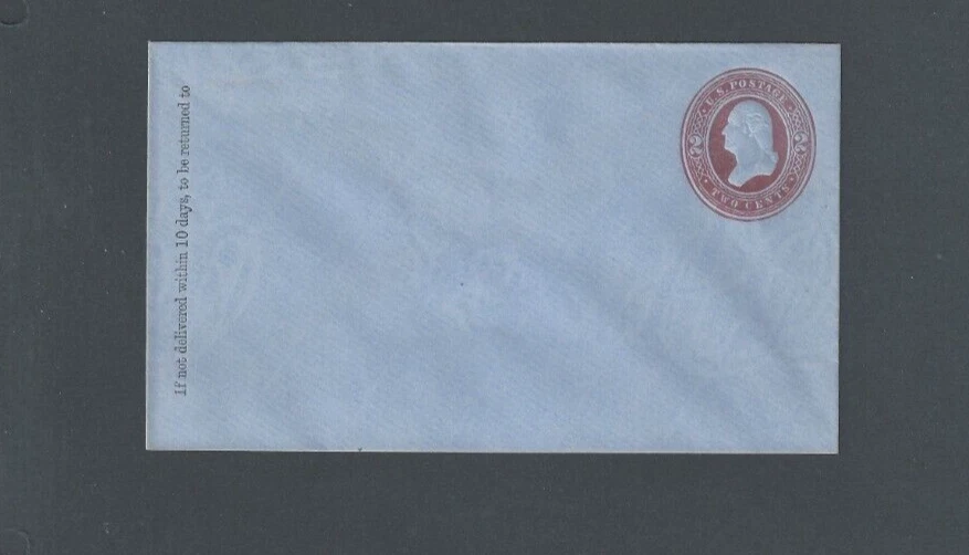 U280 2c Brown On Blue Mint Entire Size 7 Die 81 Wmk 6 - Image 1 of 1