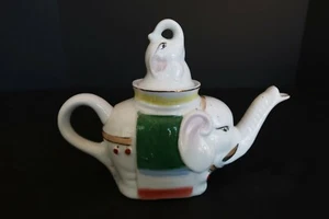 Tetera elefante figurativa cerámica china vintage - Imagen 1 de 12
