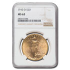 1910-D $20 St Gaudens Gold Double Eagle MS-62 NGC