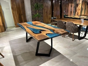 Epoxy Resin Table – Handmade Dining or Coffee Table, Unique Home Decor Gift - Picture 1 of 6