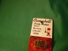 Campbell Scale Models HO #256, Black Chain (12 inch) - details below