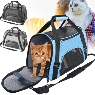 NEU HUNDETRANSPORTBOX HUNDEBOX HUNDETASCHE KATZENBOX AUTOTRANSPORTBOX FALTBAR DE - Bild 1 von 4