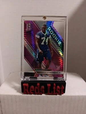 2018 Spectra Rookie Neon Pink Prizm Die-Cut 15/15 Dorance Armstrong Jr 1 of 1 - Image 1 of 4