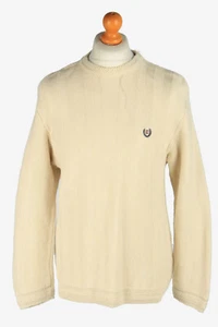 Chaps Rundhals Pullover Pulli Vintage Strick Beige L-IL2445 - Bild 1 von 4