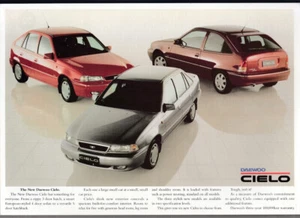 1995 DAEWOO CIELO Australian 2p Brochure - Picture 1 of 1