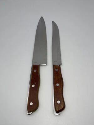 VINTAGE MAXAM PRECISION HOLLOW GROUND  STAINLESS STEEL CHEF & CARVING KNIFE SET - Image 1 of 4