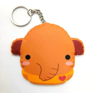 Elephent Cute Funny Keyring Keychain Foam Canvas Sew margine Fridge Collectible - Picture 1 of 3