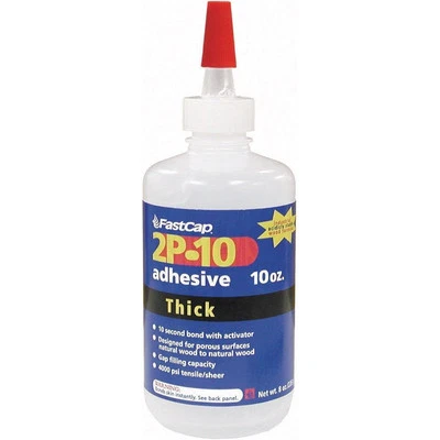 FastCap 2P-10 Thick Adhesive Glue, 10 oz Bottle