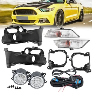 Bumper Signal Lamp LED Fog Light Cover Bracket Relay For Ford Mustang 2015-2017 - Picture 1 of 24