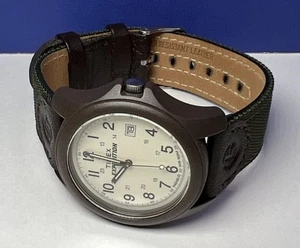 Timex Expedition Mens Watch T49101 Quartz Indiglo Date Nylon Leather Strap - Picture 1 of 13