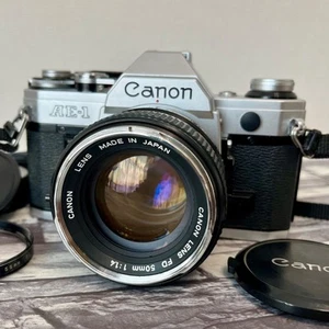 Canon AE-1 SLR 35mm Film Camera w/ Canon Lens FD 50mm F1.4! From Japan - Picture 1 of 24