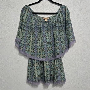 Nine West Vintage Damen Spitzen gefüttert Boho Hippie Beachy Top Gr. XL Waldfee - Bild 1 von 7