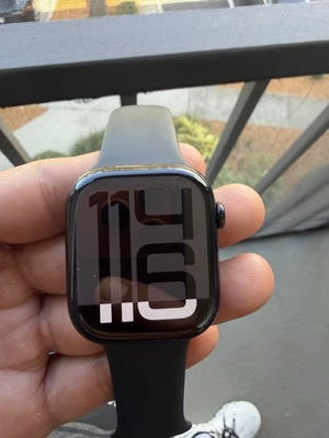 Apple Watch Series 10 46MM Black Aluminum Black Sport Band MWWQ3LW/A GPS - Image 1 of 4