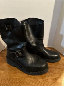 Botas Herman Survivors Motocicleta Soldado Ingeniero Hebilla Puntera de Acero Hombres Talla 9.5 - Imagen 1 de 6