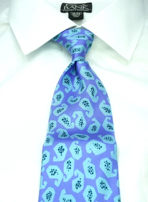 Corbata Charvet púrpura/azul geométrica 100 % seda nueva con etiquetas $275 ¡sin precio base! Sin precio base Foto 1 de 4