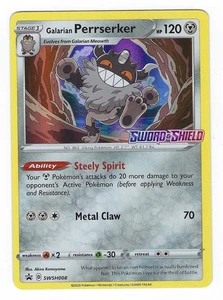 #SWSH008 Galarian Perrserker Promo | SWSH: Sword & Shield Promo Cards NM - Picture 1 of 2