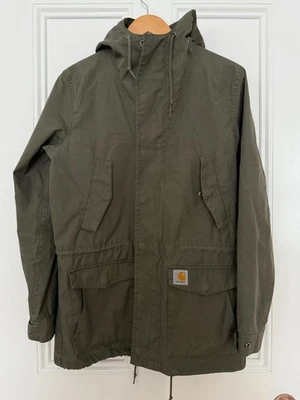 Carhartt Mens Battle Parka Jacket Green Khaki Army - Size Small - Like New! - Image 1 of 4