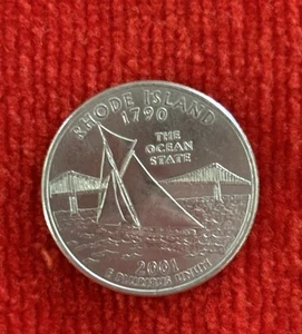 2001 Rhode Island State Quarter Excellent - Picture 1 of 4