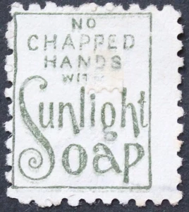 Neuseeland 1893 QV Two Pence mit Sonnenlichtseife in grüner Werbung SG 219h gebraucht - Bild 1 von 2