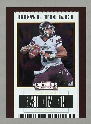 DAK PRESCOTT - 2019 CONTENDERS DRAFT PICKS BOWL TICKET S# 95/99 - Image 1 of 2