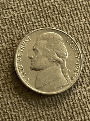 1989 D Jefferson Nickel  TK722* Cover