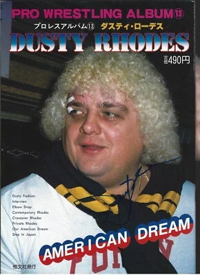Álbum de fotos firmado japonés American Dream Dusty Rhodes EXTREMADAMENTE RARO Foto 1 de 4