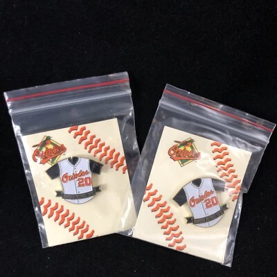 Two Orioles Retired Number 20 Pin Frank Robinson Souvenir Lapel Hat Jacket Pins - Image 1 of 4
