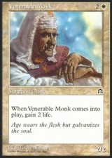 MTG magic cards 2x x2 Light Play, English Venerable Monk Stronghold