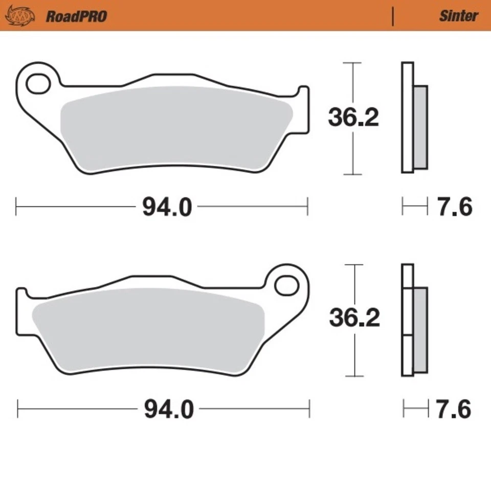 MotoMaster Front Brake Pads for Husqvarna CR150 2011-2012 RoadPRO Sinter  - Изображение 1 из 1