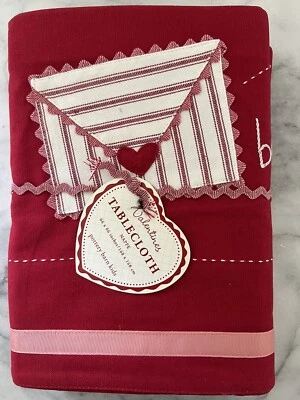 Pottery Barn Kids Valentines Tablecloth NEW 66" love note - image 1 of 4