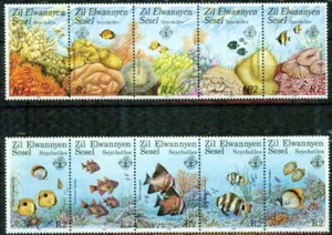 SEYCHELLES (ZIL ELWANNYEN SESEL) – 1986-1987–MARINE LIFE– VF ** - Picture 1 of 1