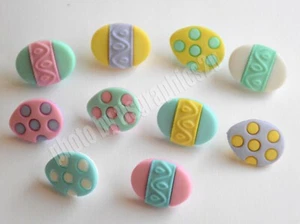 Painted Eggs / Shank Back Easter Egg Craft Buttons ~ Jesse James Dress It Up - Bild 1 von 3
