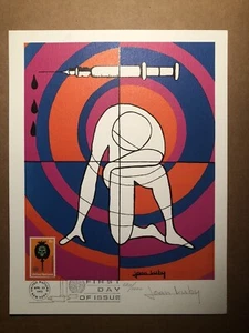 JOAN LUBY - NACIONES UNIDAS (GRÁFICO ARTÍSTICO WFUNA) 1973 - ABUSO DE DROGAS - Imagen 1 de 4