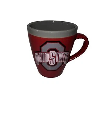 Ohio State Buckeyes 16 oz Red And Gray Ceramic Mug-Very Sturdy! - Image 1 of 4