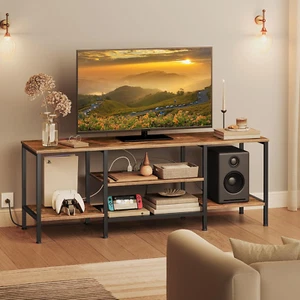 TV Stand with Power Outlets to 65 Inches, TV Console Table with Open Storage She - Picture 1 of 9