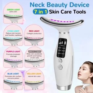7 Colors Face Neck Lifting Beauty Device LED Photon Therapy Skin Tighten Device - Picture 1 of 12