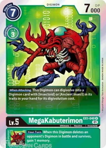Tarjeta Digimon EX1-040 MegaKabuterimon rara como nueva - Imagen 1 de 1