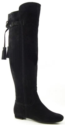 $450 JOAN&DAVID HINDER Negro Gamuza Borlas Diseñador Sobre la Rodilla Botas 6.5 Foto 1 de 4