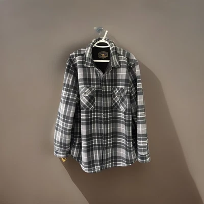 Warm Cozy Freedom Foundry Sherpa Lined Flannel So Nice ! Not Just For A Man ! - Image 1 of 4